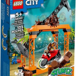 LEGO CITY DESAFÍO ACROBÁTICO EN MOTO ATAQUE DEL TIBURÓN 60342 122 PIEZAS