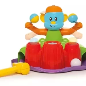 MONITO DIDACTICO CON MARTILLO PELOTAS Y SONIDO EN CAJA Ta Te Ti