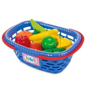 CESTA AZUL CON FRUTAS Y VERDURAS Ta Te Ti