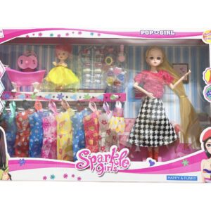 MUÑECA ARTICULADA 30 CM CON ACCESORIOS DE BELLEZA