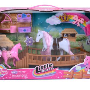 JUEGO DE ESTABLO CON DOS CABALLOS