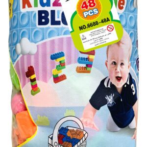 BOLSA DE CUBOS PARA ARMAR, 48 PIEZAS