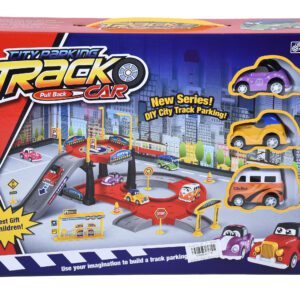 SET DE APARCAMIENTO DE COCHES PULLBACK BEETLE RAIL