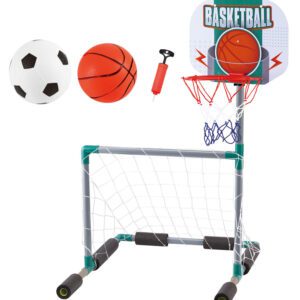 JUEGO DOS EN UNO DE BALONCESTO DE AGUA DE FÚTBOL CON BOMBA D