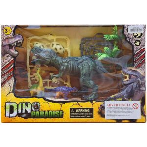 (REY) SET DE DINOSARURIO CON FOSLES Y ACCESORIOS