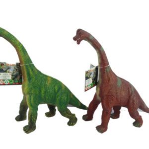 DINOSURIOS DE PLÁSTICO VERDE - ROJO