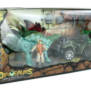 SET DE DRAGON, MUÑECO, JEEP Y ARMAS EN CAJA