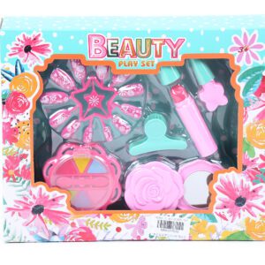 BE202 SET DE BELLEZA ROSADO CON UÑAS Y MAQUILLAJE