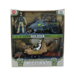 SET MILITAR DE SOLDADOS CON COCHES DE GUERRA