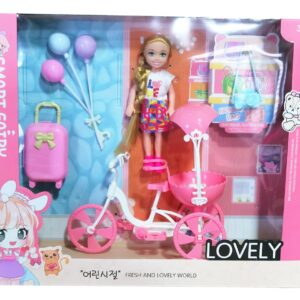 SET DE MUÑECA 15 CM CON ACCESORIOS