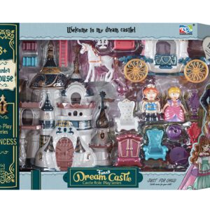 CASTILLO CON MUEBLES CARRUAJE Y ACCESORIOS