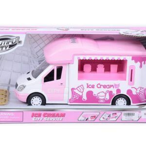 CAMIONETA DE HELADO ROSA C/LUCES Y SONIDOS