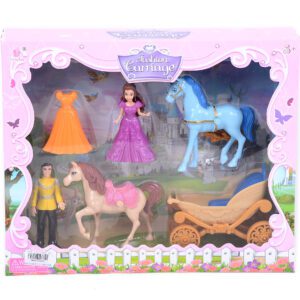 CARRO CON PRINCESA Y PRINCIPE