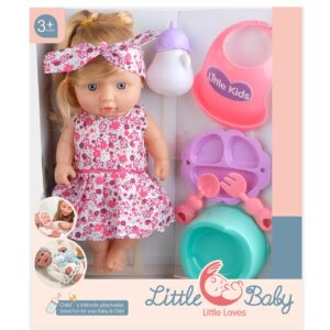 MUÑECA EN CAJA VESTIDO DE FLORES C/ACCESORIOS