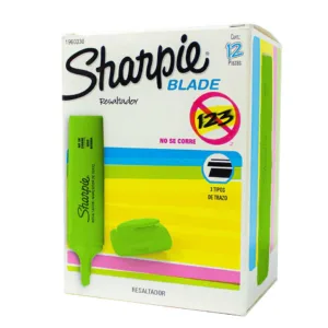 CAJA RESALTADOR PUNTA BISELADA VERDE X12