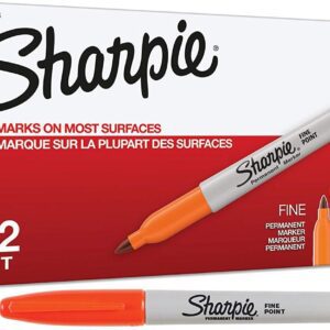 CAJA MARCADOR PERMANENTE FINO NARANJA X12