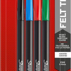 BLISTER SHARPIE LAPICERAS X 4 COLORES CLASICOS NG/AZ/VD/RJ