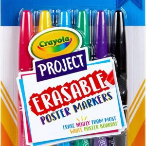 BLISTER X 6 CRAYOLA MARCADORES PARA PIZARRA BORRABLES
