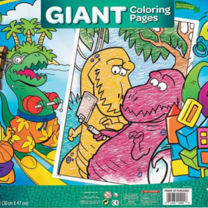 BOLSA DE CRAYOLA T-REX CON LÁMINAS PARA COLOREAR