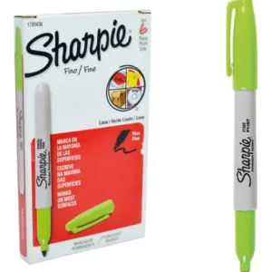 CAJA MARCADOR PERMANENTE FINO VERDE LIMA x6