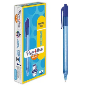 CAJA LAPICERA X12 RETRACTIL AZUL