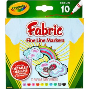 CAJA X 10 CRAYOLA MARCADORES FINOS FABRIC
