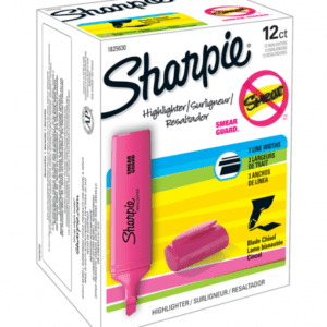 CAJA RESALTADOR PUNTA BISELADA ROSADO X12