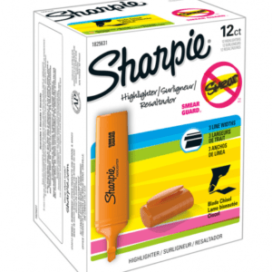 CAJA RESALTADOR PUNTA BISELADA NARANJA X12