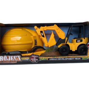 CAMION EXCAVADORA CON HERRAMIENTAS Y CASCO