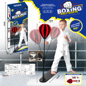 BOLSA DE BOXEO CON PEDAL Y GUANTES SIN DEDOS