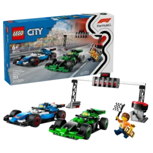 LEGO CITY PARRILLA DE F1  CON AUTOS DE CARRERAS 6+