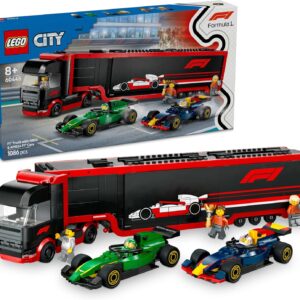 LEGO CITY F1 CAMION DE F1 CON COCHES RV¡B20 Y AMR24 +8